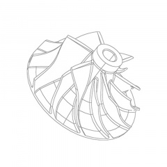 Roata compresor 1200-016-264 pentru turbina MITSUBISHI TF035HL VGT